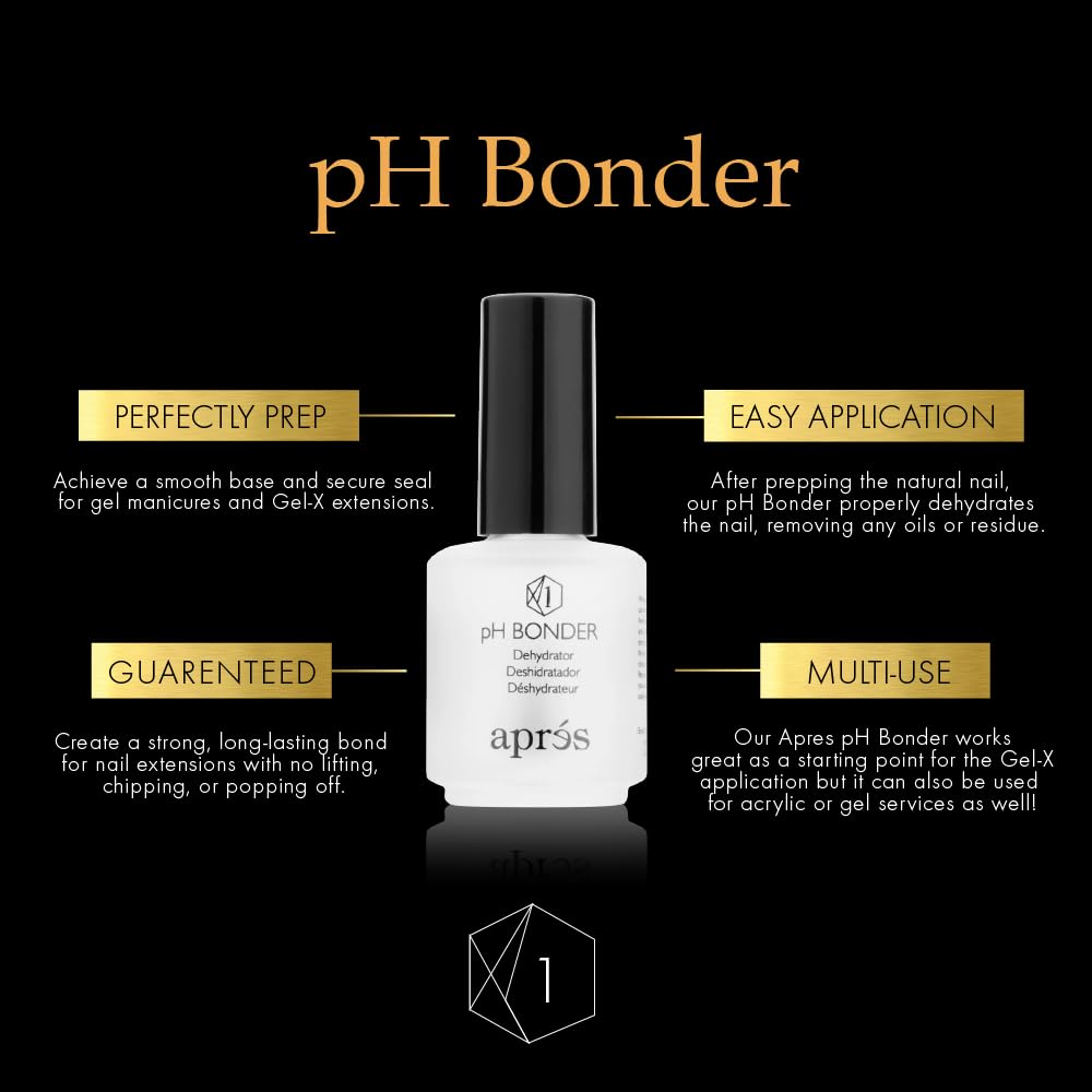 APRÉS Apres Gel-X Essentials - Extend Gel, pH Bonder, Acid-Free Gel Primer, Curved Nail File 100/180 Grit, Nail Buffer Beauty & Personal Care APRÉS