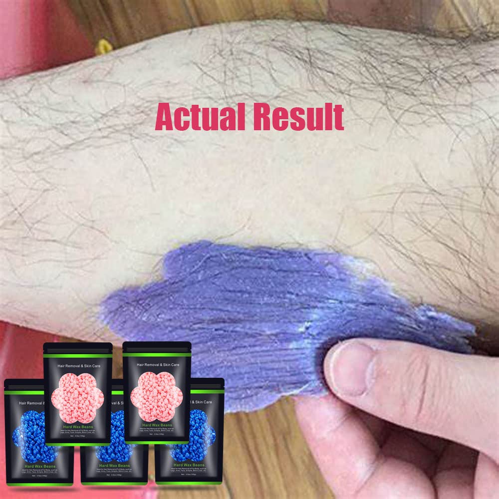 Auperwel Wax Beads for Hair Removal 1.1 lb (17.6 oz), Hard Wax Waxing Beads Kit for Sensitive Skin Brazilian, Face, Bikini, Eyebrow, Legs, Painless Beauty and Personal Care Auperwel