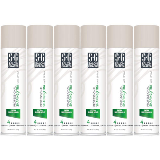 Salon Grafix Profession Shaping Hairspray, Extra Super Hold 4, 10 Oz (Pack of 6)