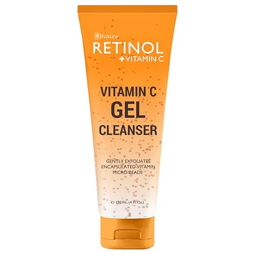 LIVAURA Retinol + Vitamin C Cleanser Face Wash, Brightens and Reduces Signs of Aging, Fine Lines and Uneven Texture, 4 Oz