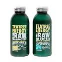 Real Raw Tea Tree Shampoo & Conditioner set - Cleanse, Hydrate + Invigorate - No Water 100% Pure Aloe Juice & Coconut Water - Sulfate & Paraben Free