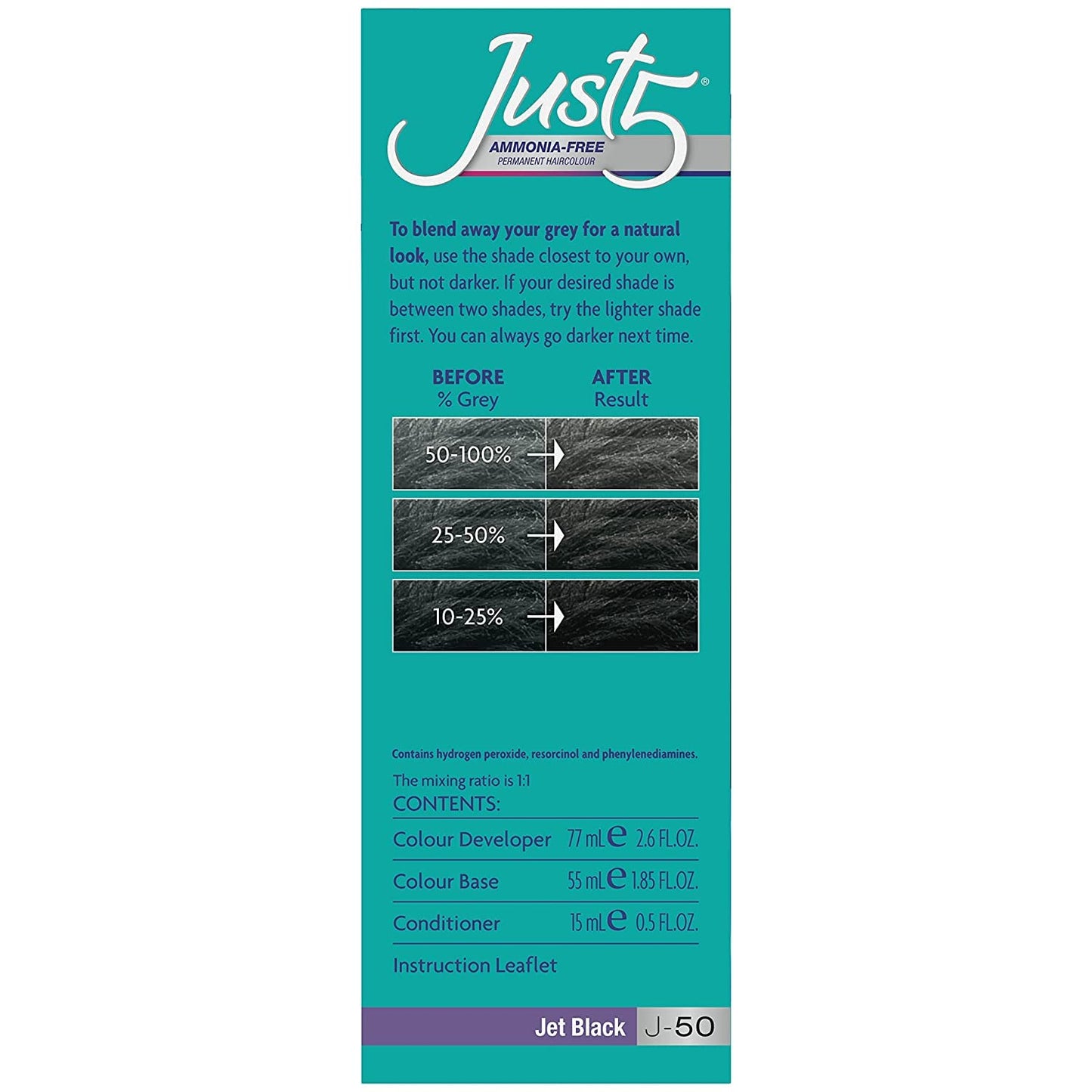Just 5 Color Natural Jet Black (6 Pack) by Just 5