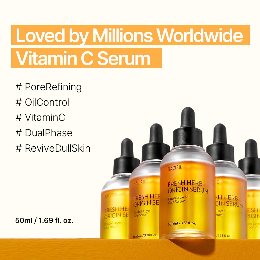 NACIFIC Fresh Herb Origin Serum - Double Layer Bi-Phase Face Serum with GD 7 Complex for Oily & Combination Skin - Vegan, Gentle, Hydrating Vitamin