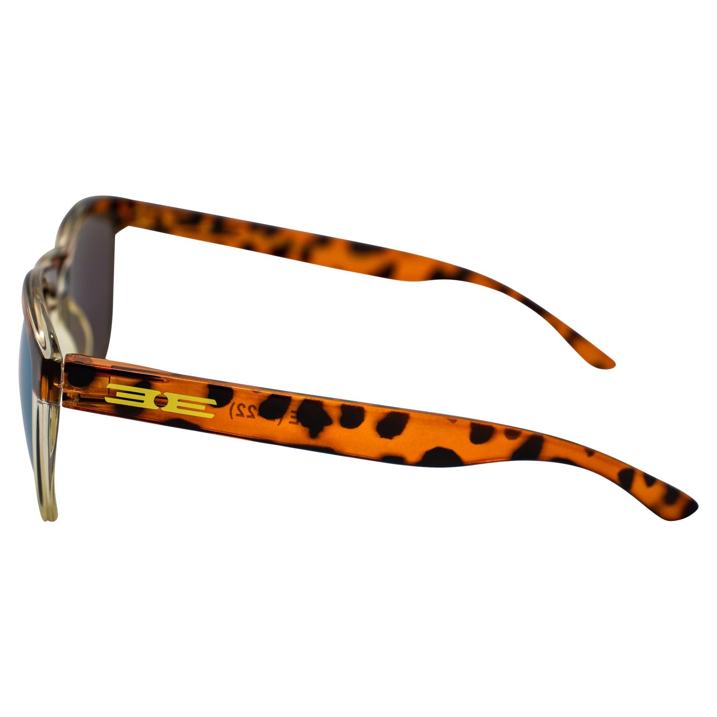 Epoch Eyewear LXE Skateboarding Sport Sunglasses Tortoise Gold with Green Mirror Polarized Lens