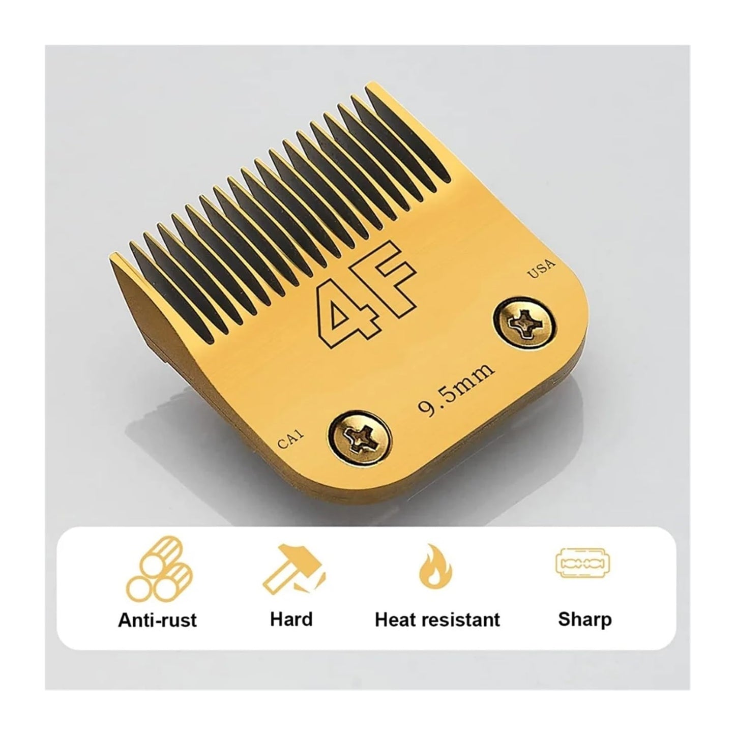 Detachable Pet Dog Grooming Clipper Carbon Steel Sharp,Compatible With Andis,Compatible For Oster A5,Compatible For Wahl?KM Series Clippers(Gold-7F Beauty and Personal Care AMARJSGPA