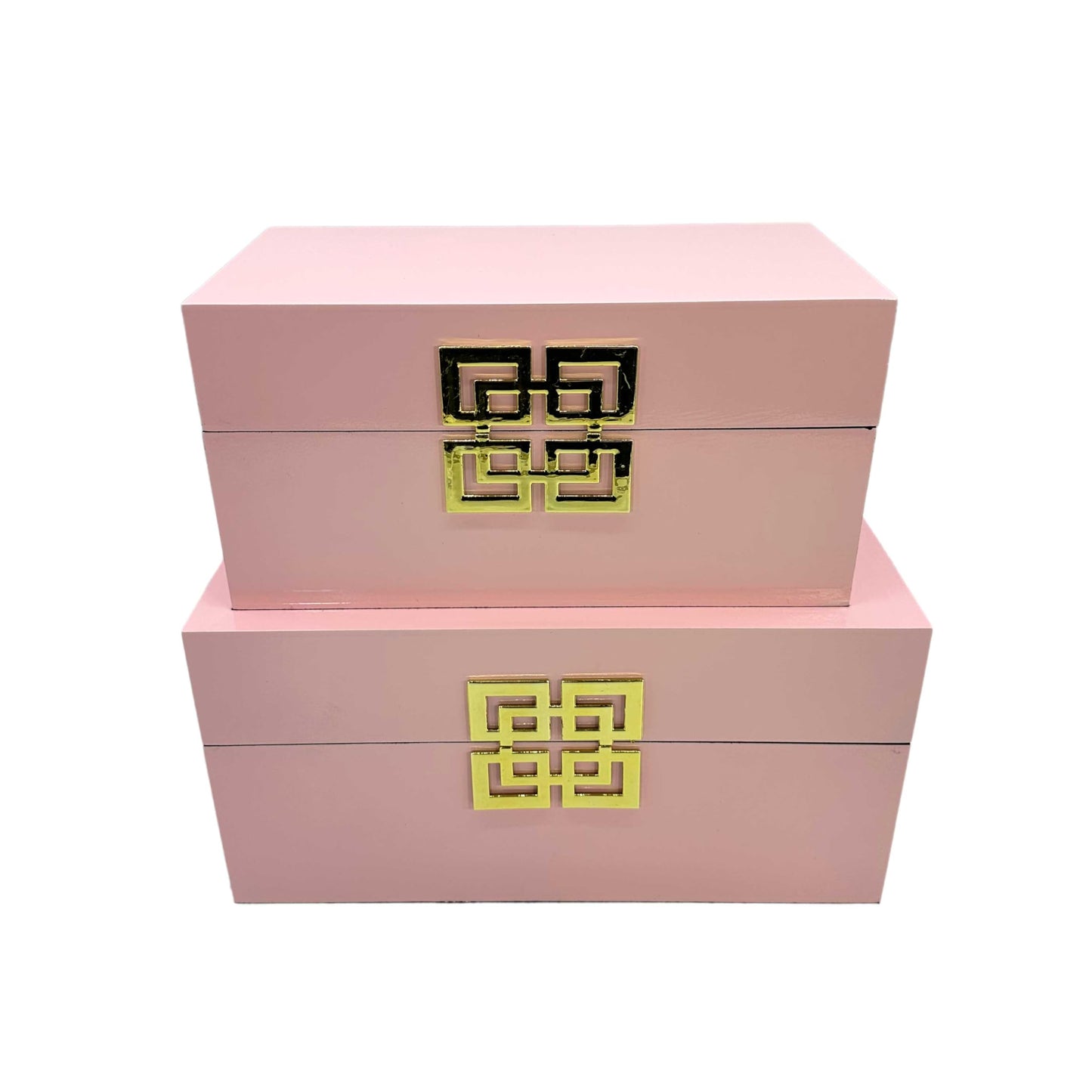 Galt International Storage Box Set Decorative Storage Box w/Hinged Lid Classic Design Wood Decor Boxes with Geometric Clasp Storage for Bedroom…