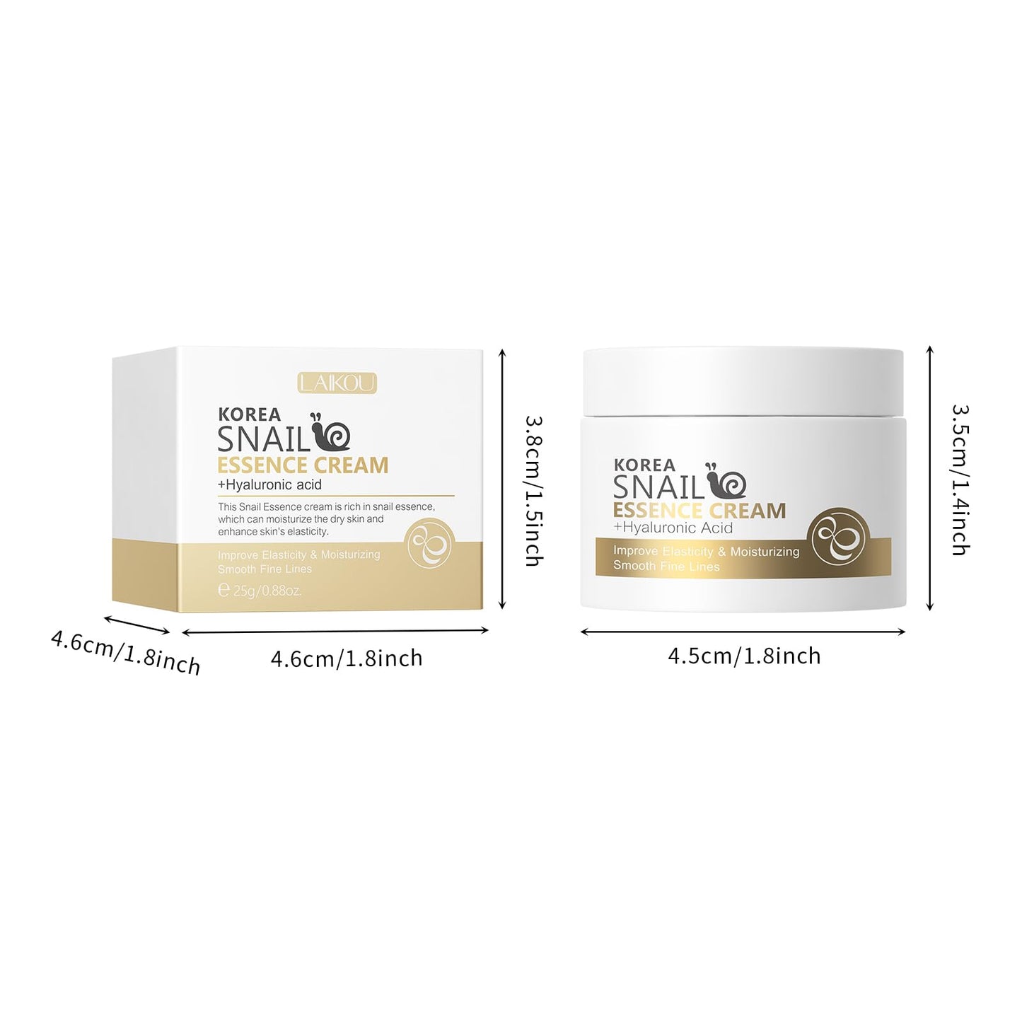 LAIKOU Snail Essence Face Cream Moisturizing Acne Scar Removal Cream Improve Skin Nourishing Collagen Essence Cream for Improve Damaged Skin