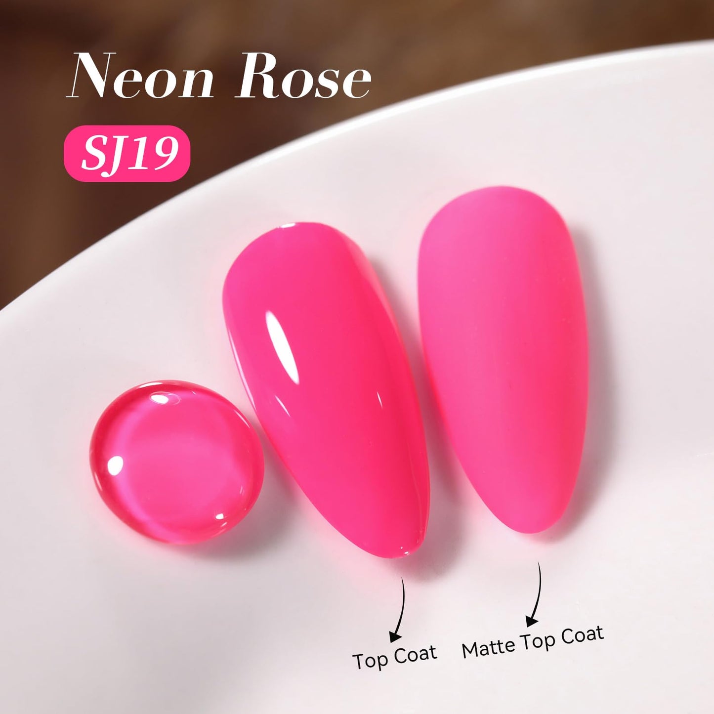Born Pretty Hot Pink Gel Nail Polish Neon Pink Bright Color Beauty and Personal Care Born Pretty