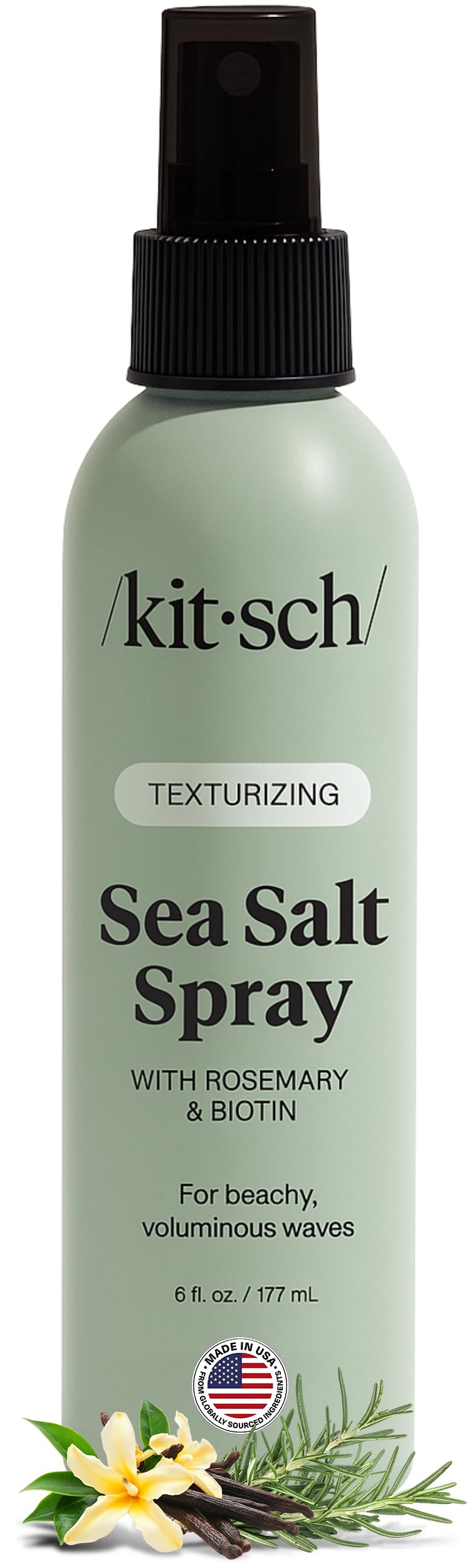 Kitsch Sea Salt Spray for Men and Women | Hair Spray with Rosemary, Biotin, Magnesium - Hair Texturizer for Natural Curls and Beach Waves | Ideal