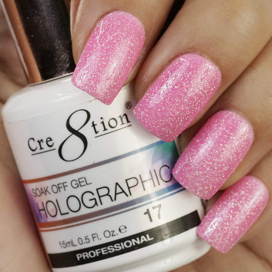 Cre8tion Holographic Collection Soak Off Gel LED/UV cured 15mL/0.5 fl oz - HG17 Beauty & Personal Care Cre8tion