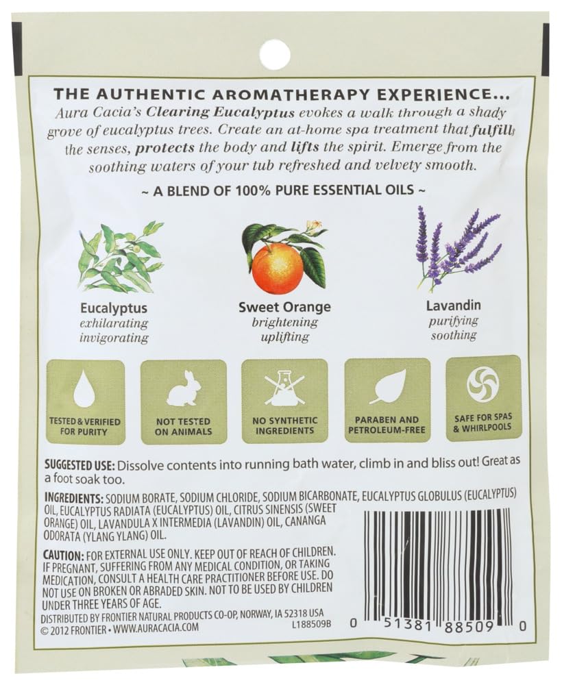 Eucalyptus Harvest Mineral Bath Salts 2.5 Ounces (Pack of 48)48 Beauty and Personal Care Aura Cacia
