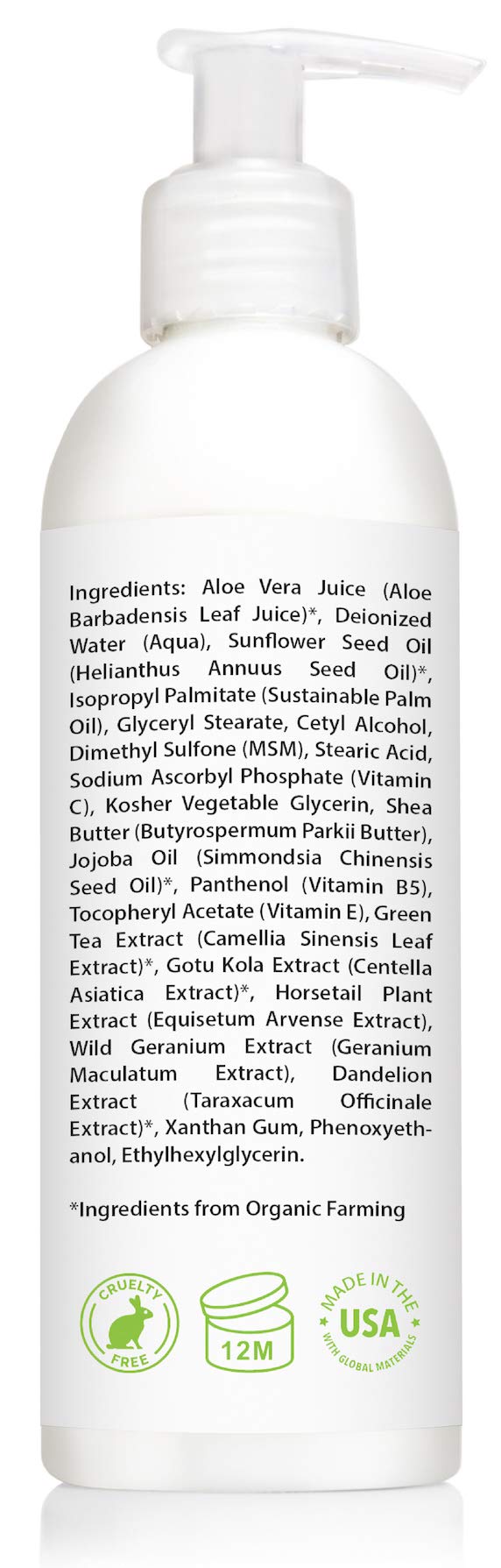 Amara Beauty Vitamin C Face & Body Lotion 15% - with Shea Butter & Jojoba Oil - 8 oz