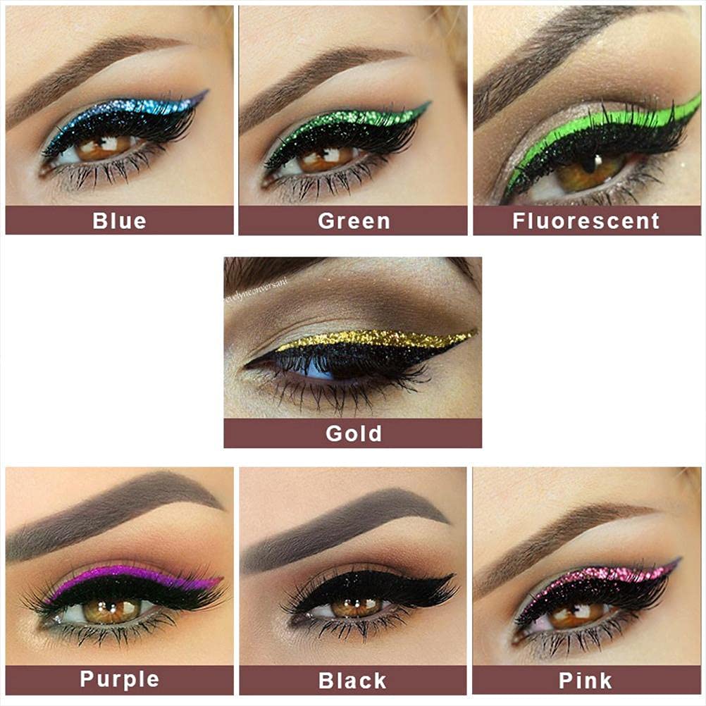 ICRPSTU 4 Pair Reusable Eyeliner and Eyelash Stickers,7 Color Waterproof Eye Shadow Template, Eyeliner Stencil Pads for The Perfect Winged Tip…