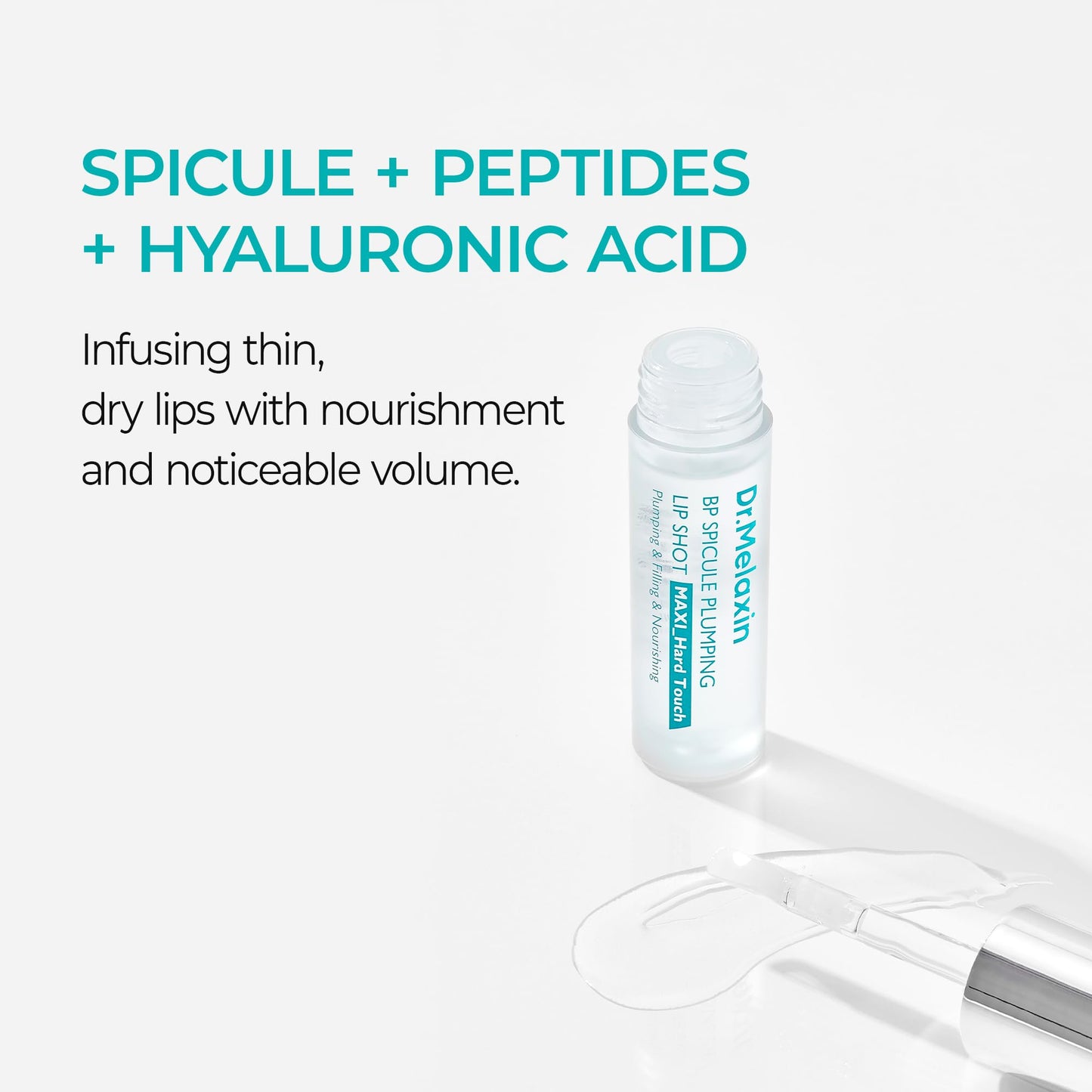 Dr.Melaxin BP Spicule Plumping Lip Shot - Lip Plumper Gloss with Hyaluronic Acid and Peptides for Fuller Lips, Moisturizing Lip Serum for Thin Dry Beauty and Personal Care Dr.Melaxin