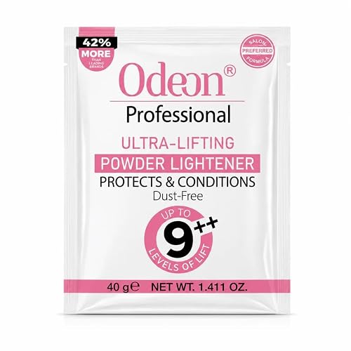 Odeon Professional Ultra-Lifting Powder Lightener - Hair Bleach Powder for Up to 9 Levels Lift | Ideal for Balayage, Highlights & Full Hair Bleaching