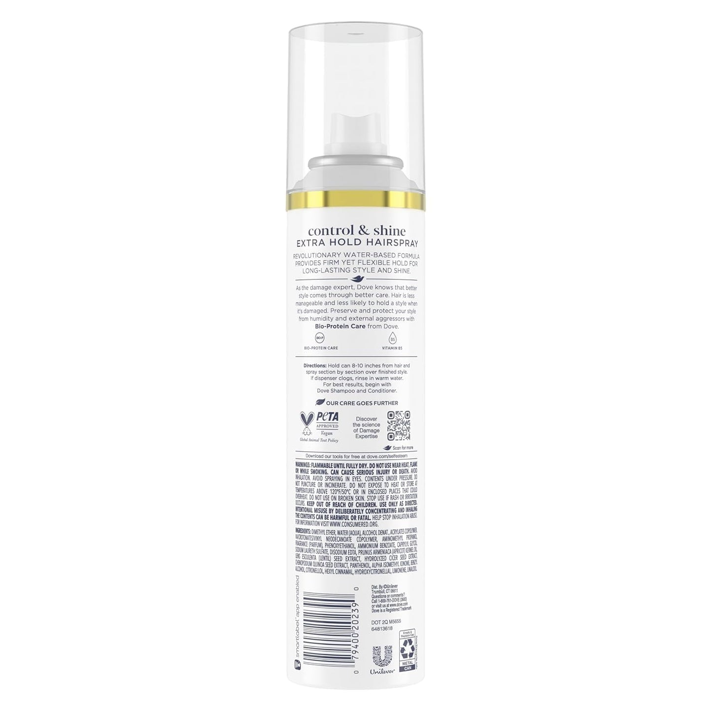 Dove Style + Care Hairspray, Strength & Shine, Extra Hold 7 oz (Pack of 6)