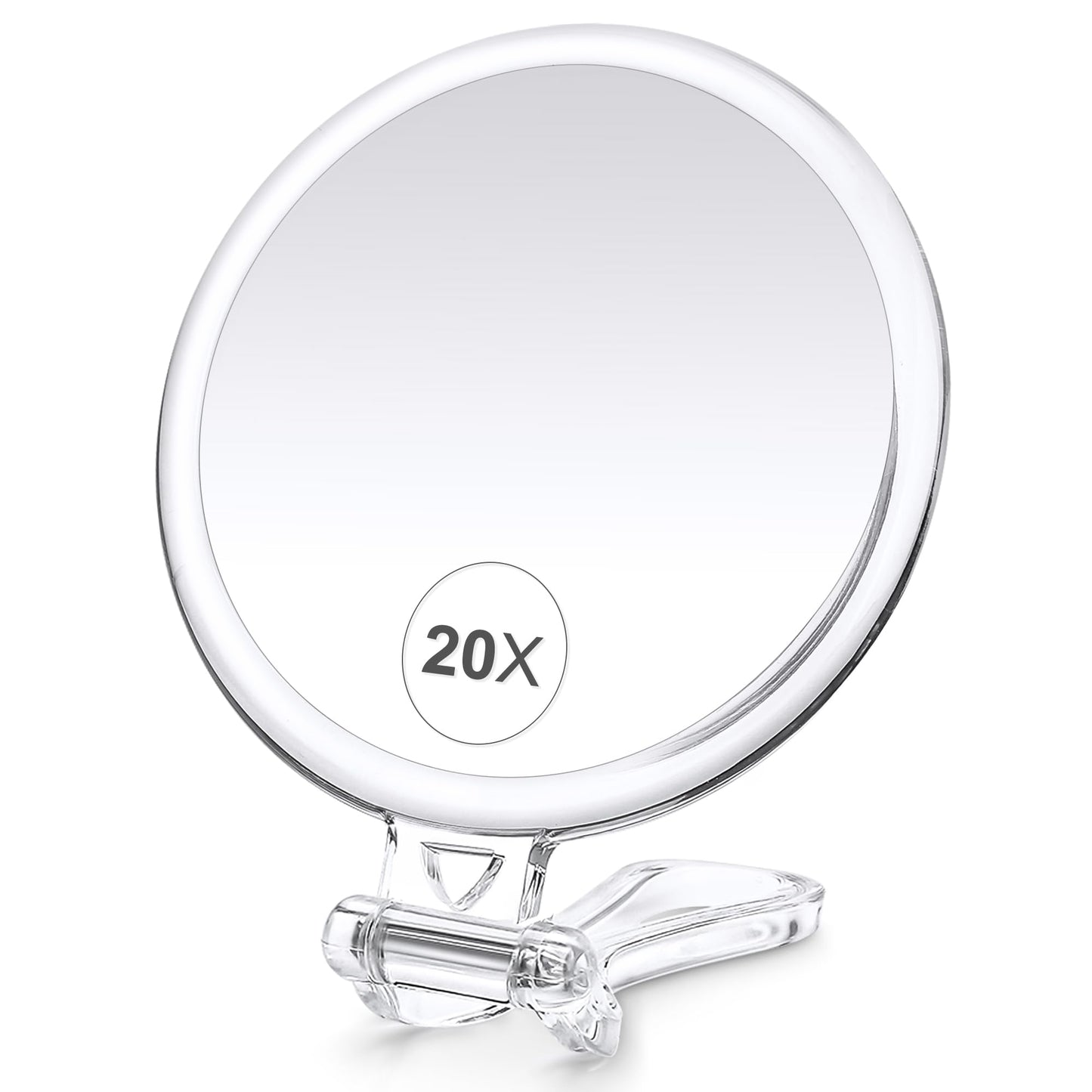B Beauty Planet 30X Magnifying Hand Mirror, 5 Inch Diameter, Portable & Foldable, Double-Sided (30X/1X), Modern Silver Frame, Perfect for Makeup Beauty and Personal Care B Beauty Planet Default Title