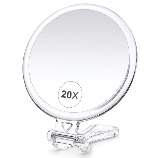 B Beauty Planet 30X Magnifying Hand Mirror, 5 Inch Diameter, Portable & Foldable, Double-Sided (30X/1X), Modern Silver Frame, Perfect for Makeup Beauty and Personal Care B Beauty Planet Default Title