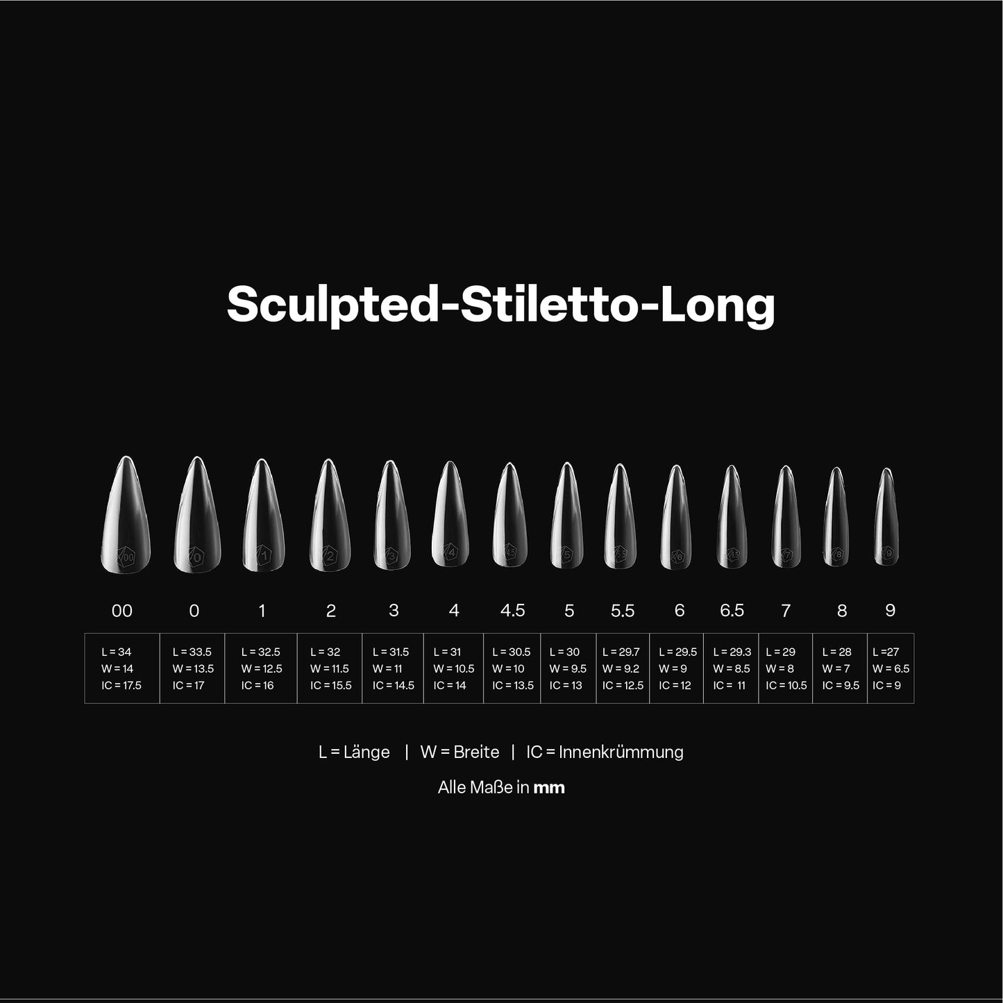 Apres Gel-X® Stiletto Box of Nail Tips | 280 Gel-X Tips, Soft Tips, 14 Sizes 00-9 | Half-sizes Included (Sculpted Stiletto Long, 280 Count) Beauty & Personal Care APRÉS