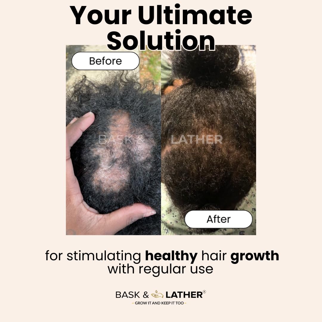 Bask & Lather Scalp Stimulator Hair Growth Oil, Cold Pressed Mint and Rosemary Blend with Grapeseed for Hair Growth, Organic Natural Leave in, All Beauty and Personal Care BASK & LATHER