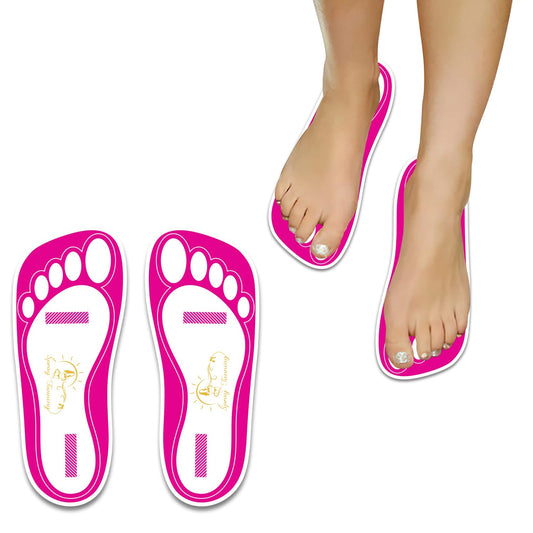 25Pairs(50Feets) Disposable Stick Spray Tanning Feet Pads Perfect for preventing spray tan solution,Deluxe & Hygienic Spray Tan Feet Pads-Ideal