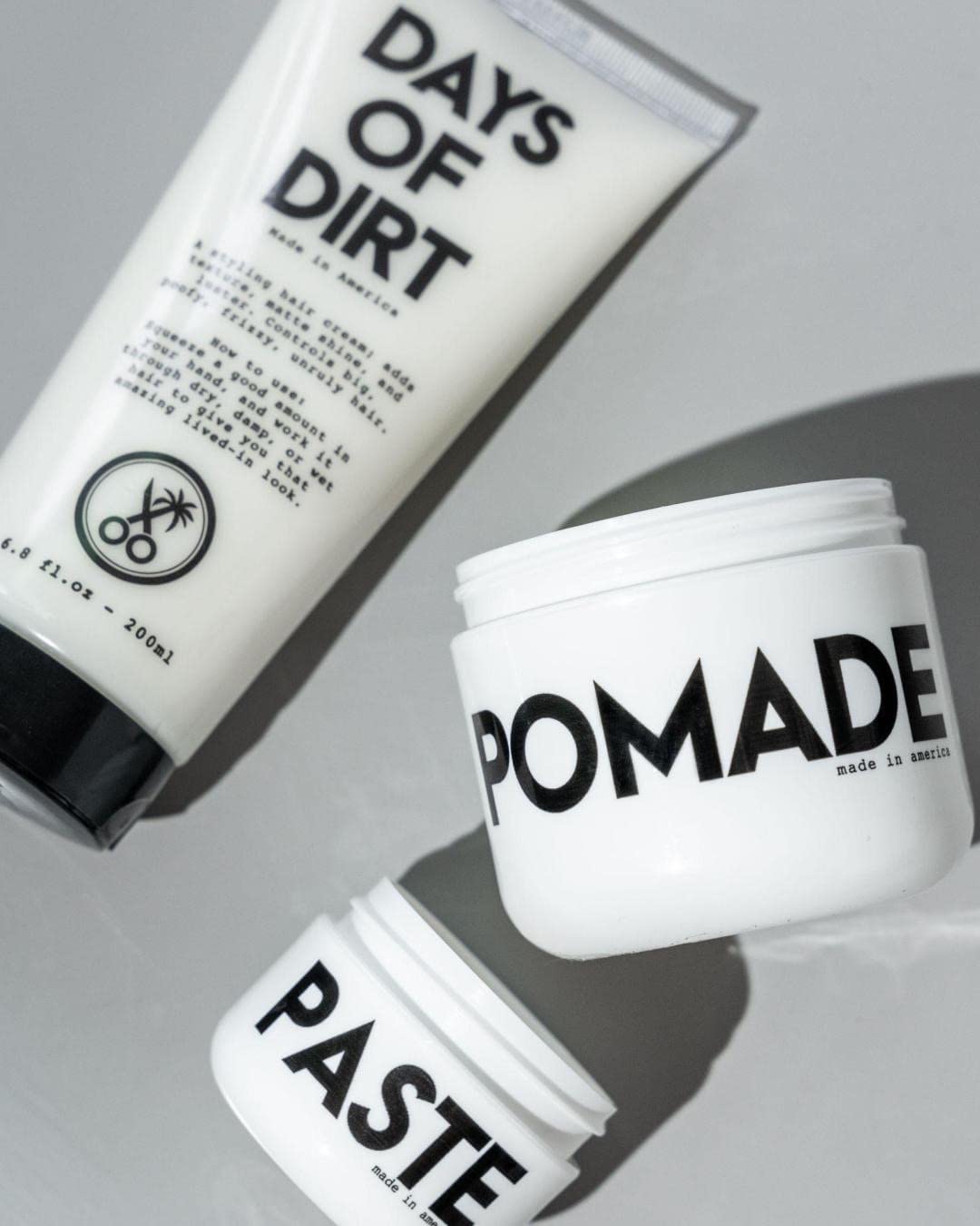 California Born Days of Dirt Hair Styling Cream for Dry, Fluffy, Frizzy, Clean Lived-in Look - Styling Cream for No-Hold, Texture & Shine - Made