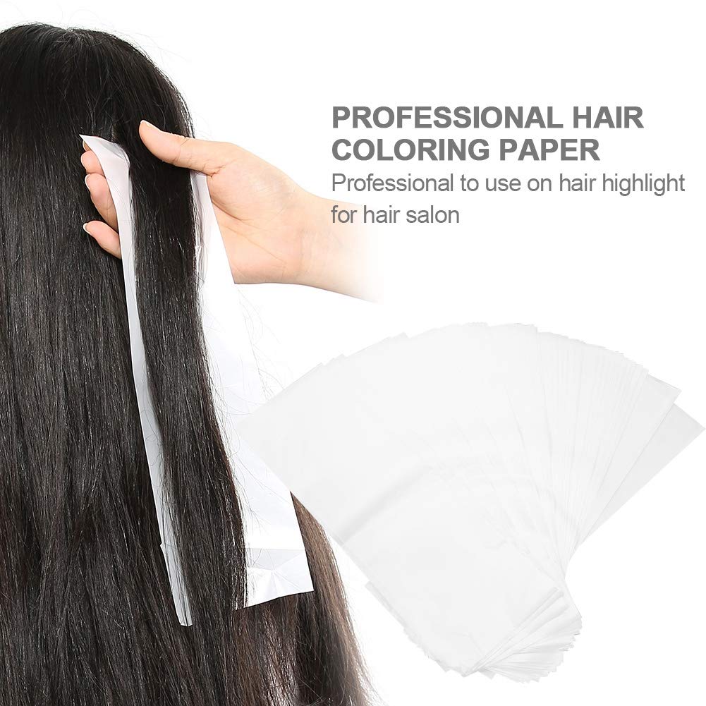 Rotekt 100pcs/pack Professional Salon Hair Dye Paper, Recycleable Dyeing Color Highlight Paper Hair Wraps Hair Tint Paper for Barber Hair Stylists