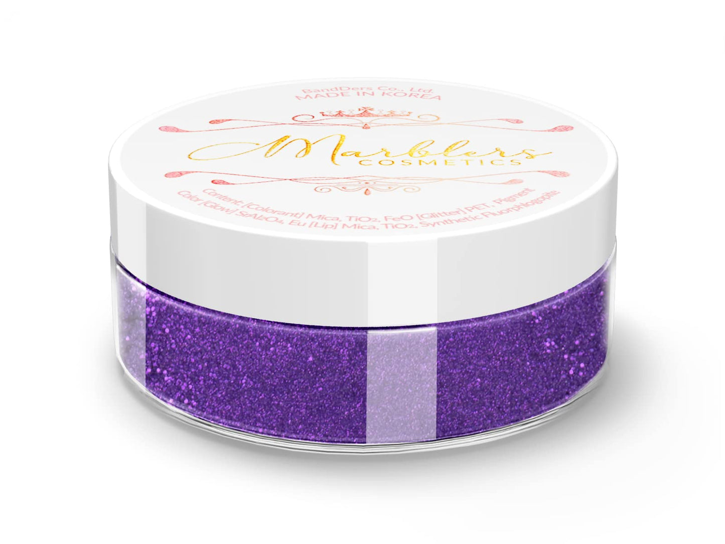 MARBLERS Glitter Mica Powder [Purple Vibe] 0.14oz (4g) | Glitter Mica | Highly Pigmented | Non-Toxic, Vegan, Cruelty-Free | Eyeshadow, Body Butter