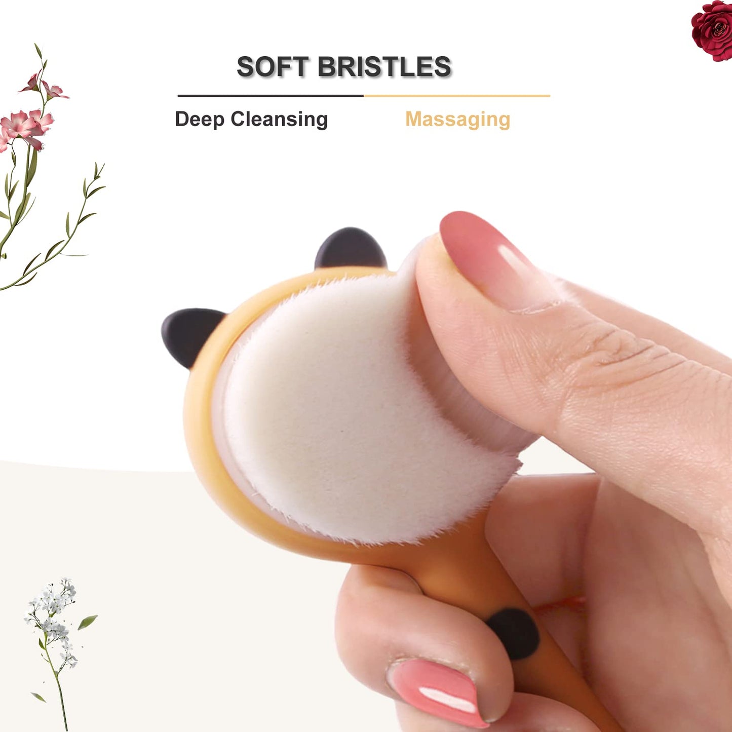 Face Brush Face Scrubber, Hysotok Facial Cleansing Brush with Soft Bristles for Face Cleansing Wash Scrub, Face Cleanser Brush for Facial Exfoliating