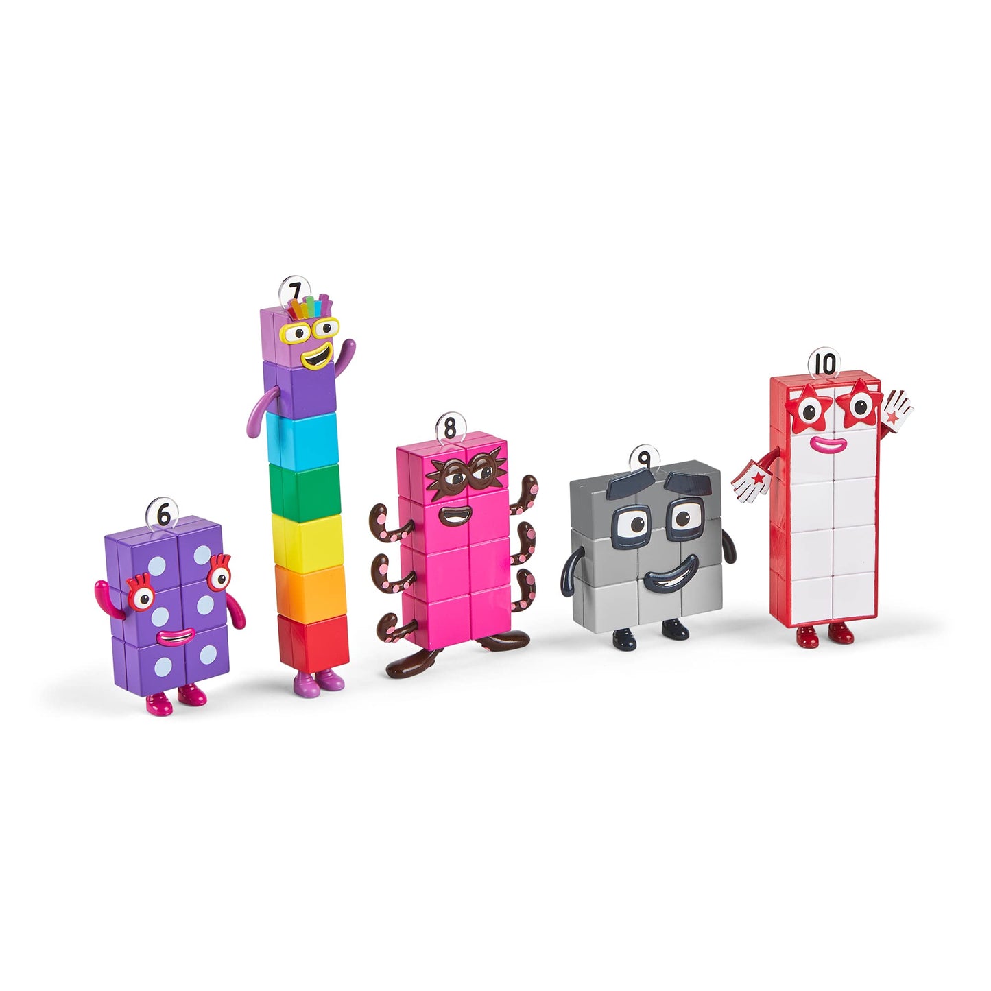 hand2mind Numberblocks Friends Six to Ten – Action Figure Set of Counting Blocks, Math Toys & Figurines for Toddlers, Kids Ages 3+, Birthday Gift