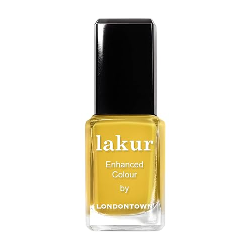 LONDONTOWN Lakur Nail Polish - Orange & Yellow, Daisy Chain, 0.4 Fl Oz, Long-Lasting, Streak-Free, Chip-Resistant | 21+ Free Non-Toxic Vegan Nail Beauty & Personal Care LONDONTOWN