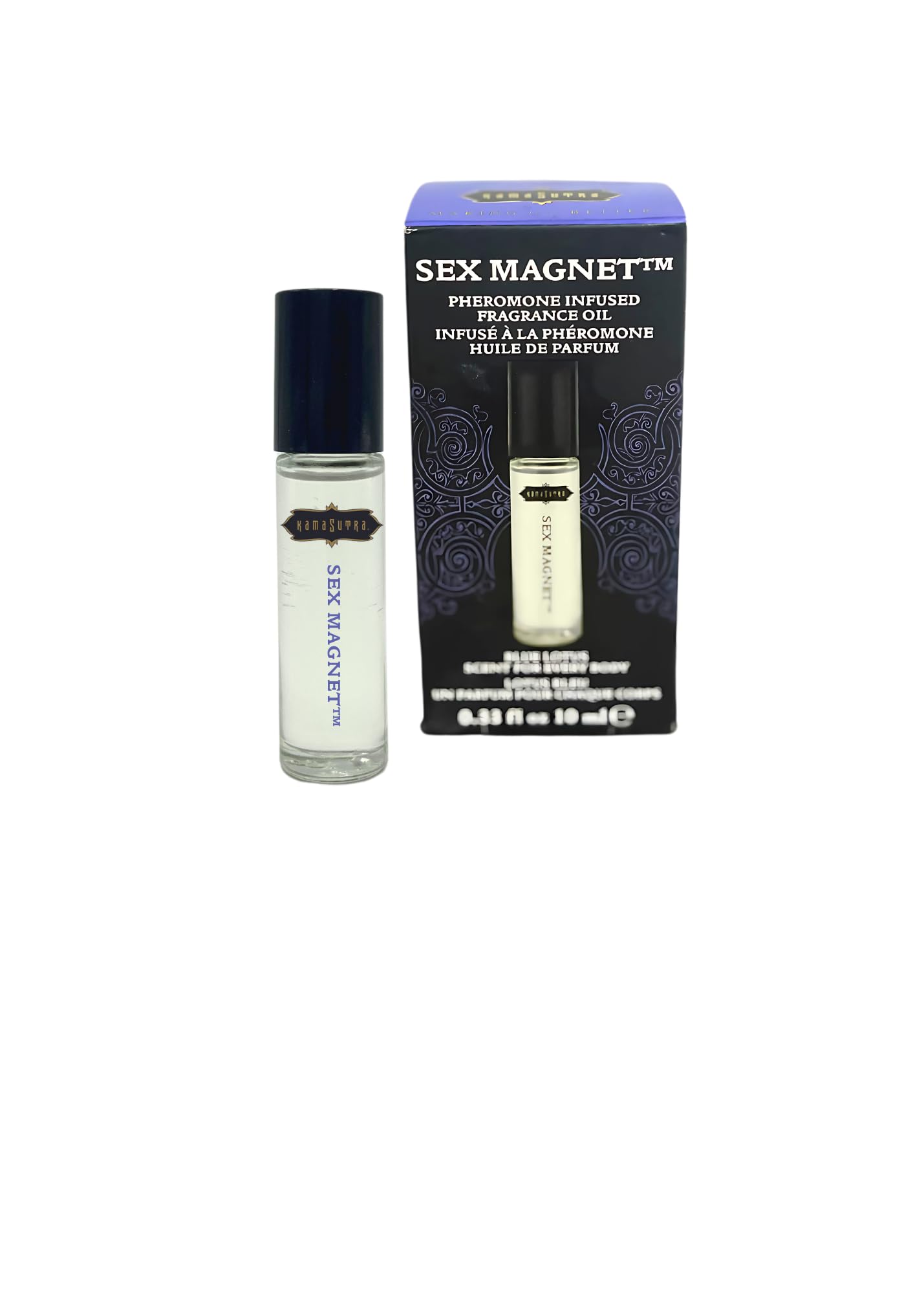 Kama Sutra Blue Lotus Roll-on Pheromone Infused Perfume Cologne with Pure Blue Lotus Oil - Unisex for Men and Women - TSA Ready 10ml 0.33 fl oz Beauty & Personal Care KAMA SUTRA