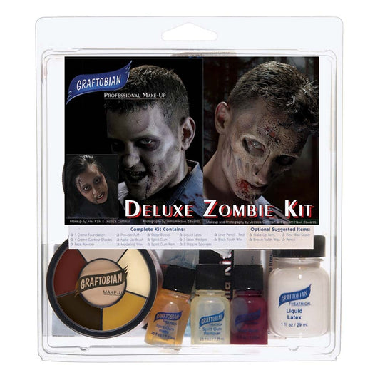 Graftobian Deluxe Zombie Makeup Kit - Expanded Theatrical Makeup Kit for Costumes, Cosplay, and Halloween Beauty & Personal Care Graftobian
