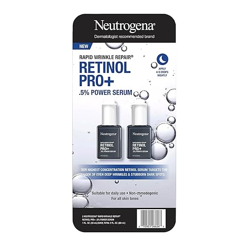 Neutrogena Rapid Wrinkle Repair Retinol Pro+.5% Power Facial Serum, Gentle Anti-Aging Face Serum with.5% Pure Retinol & Nourishing Emollients