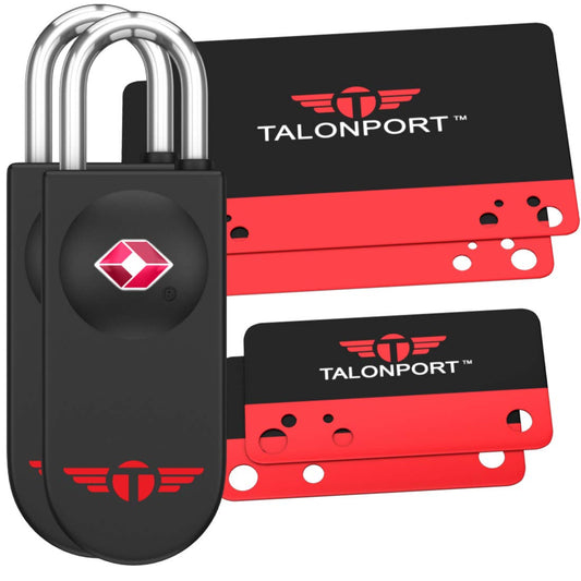 Keyless TSA Approved Luggage Locks – 2 Pack Travel Padlocks with Lifetime Card Keys, No Combination to Remember