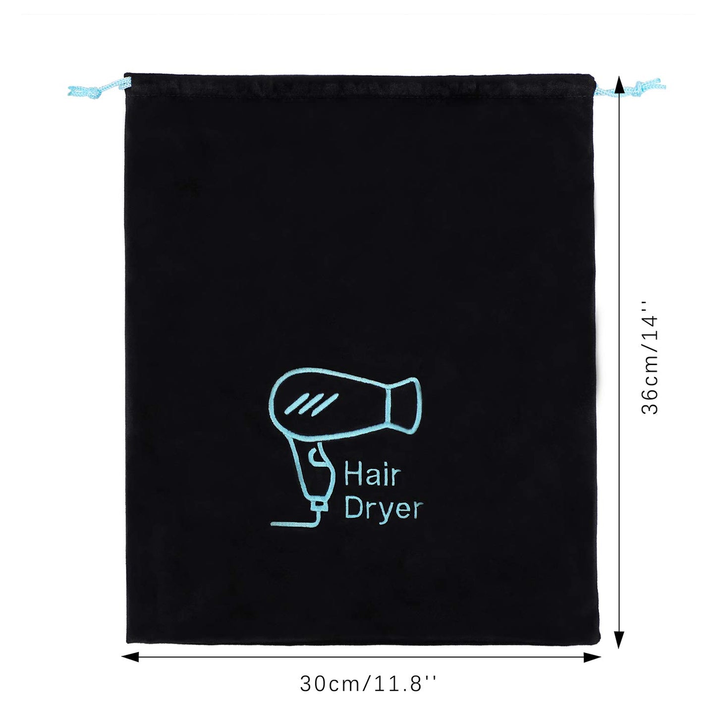 AKLVBL Hair Dryer Bag 11.8’’x 14’’ Storage Organizer Bag For Hairdryer and All Hair Tools With Drawstring, Ideal for Travel, Gym, Hotel or Home Use