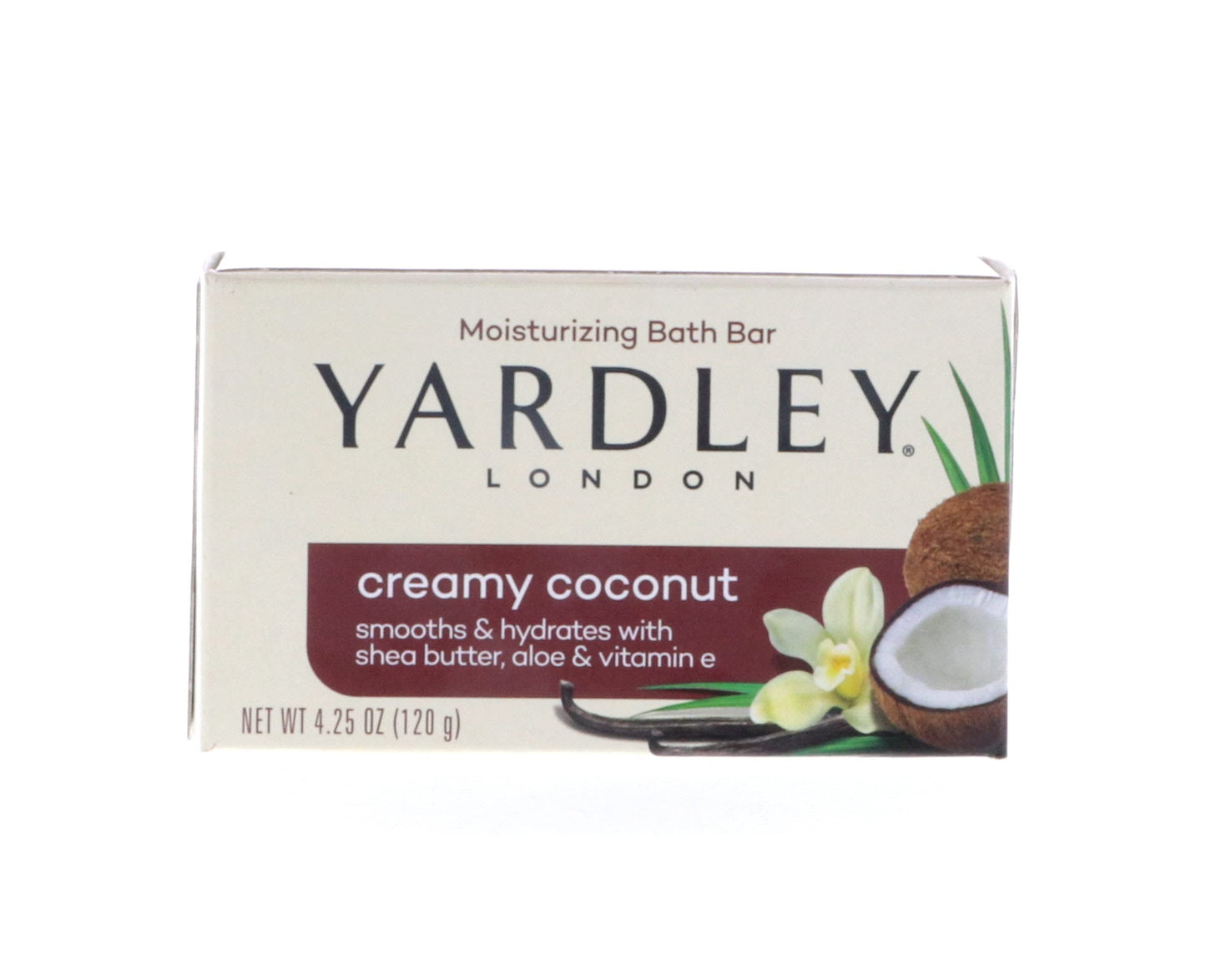 Yardley Creamy Coconut Bath Bar, 4.25 oz Pack of 8