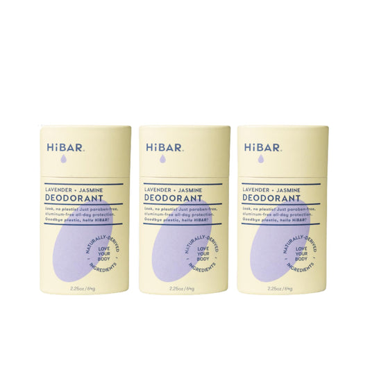 HiBAR - Lavender & Jasmine Plastic Free Deodorant - Natural Deodorant - All-Day Protection - With Sunflower Seed Wax, Rice Bran & Shea Butter Beauty and Personal Care HIBAR