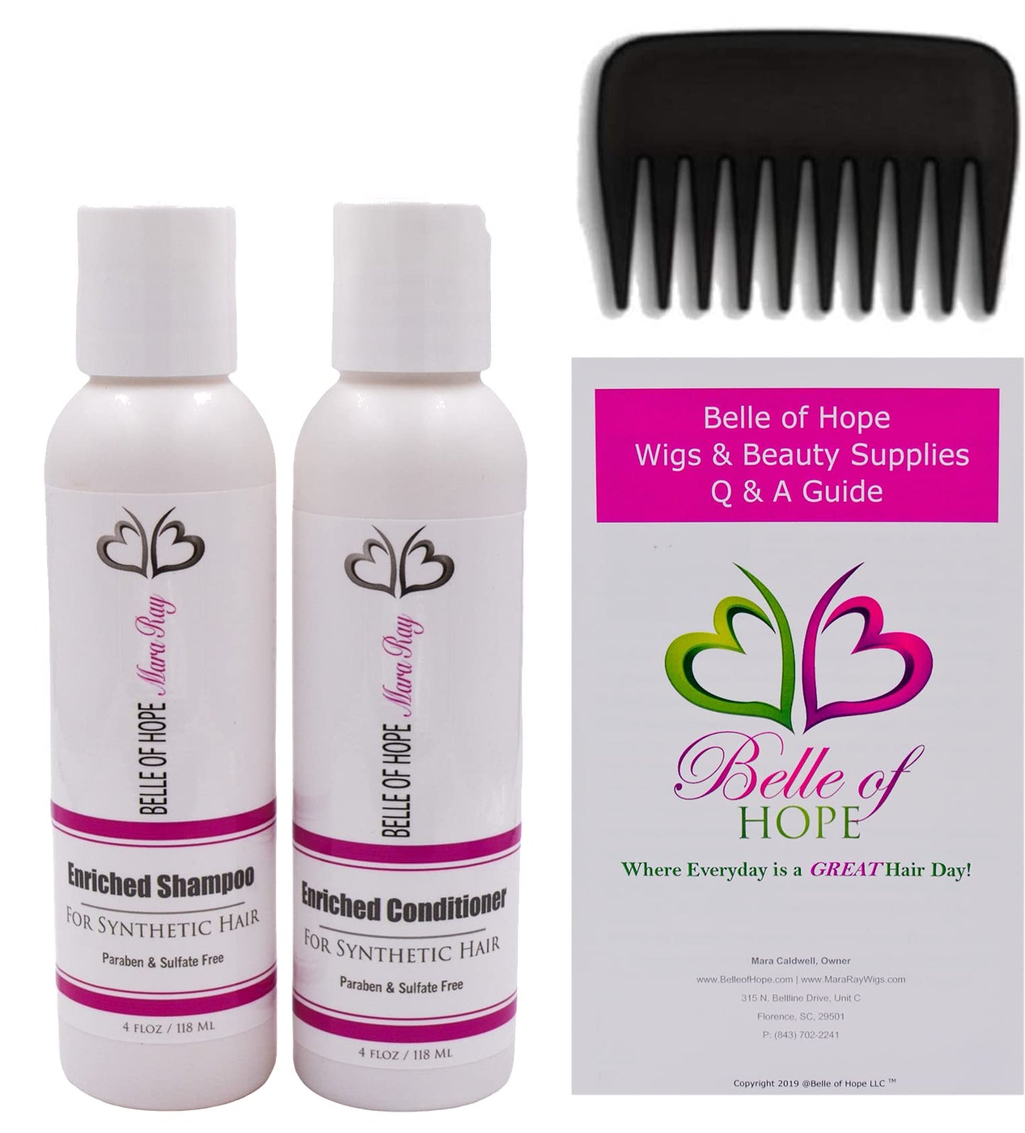 JAY Lace Front 100% Hand-Tied Heat Friendly Synthetic Toupet by Ellen Wille, 5PC Bundle: Toupet, 4oz Mara Ray Luxury Shampoo & Conditioner, Comb