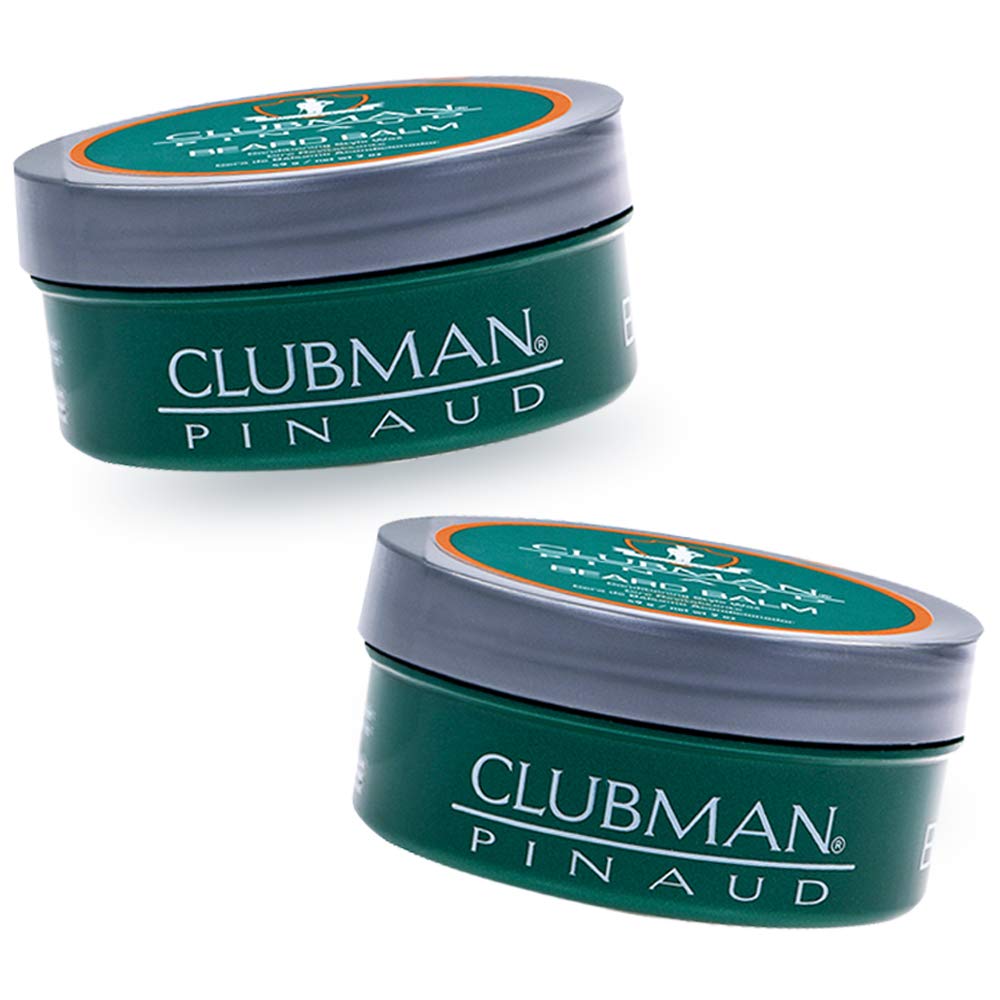 Clubman Pinaud Beard Balm - Nourishing & Conditioning Beard Balm for Men, Strong Hold, 2 oz, 2 Pack