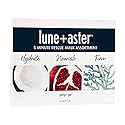 Lune+Aster 5 Minute Rescue Mask Assortment Trio | 3 Sheet Mask Set - Hydrate, Firm, And Nourish
