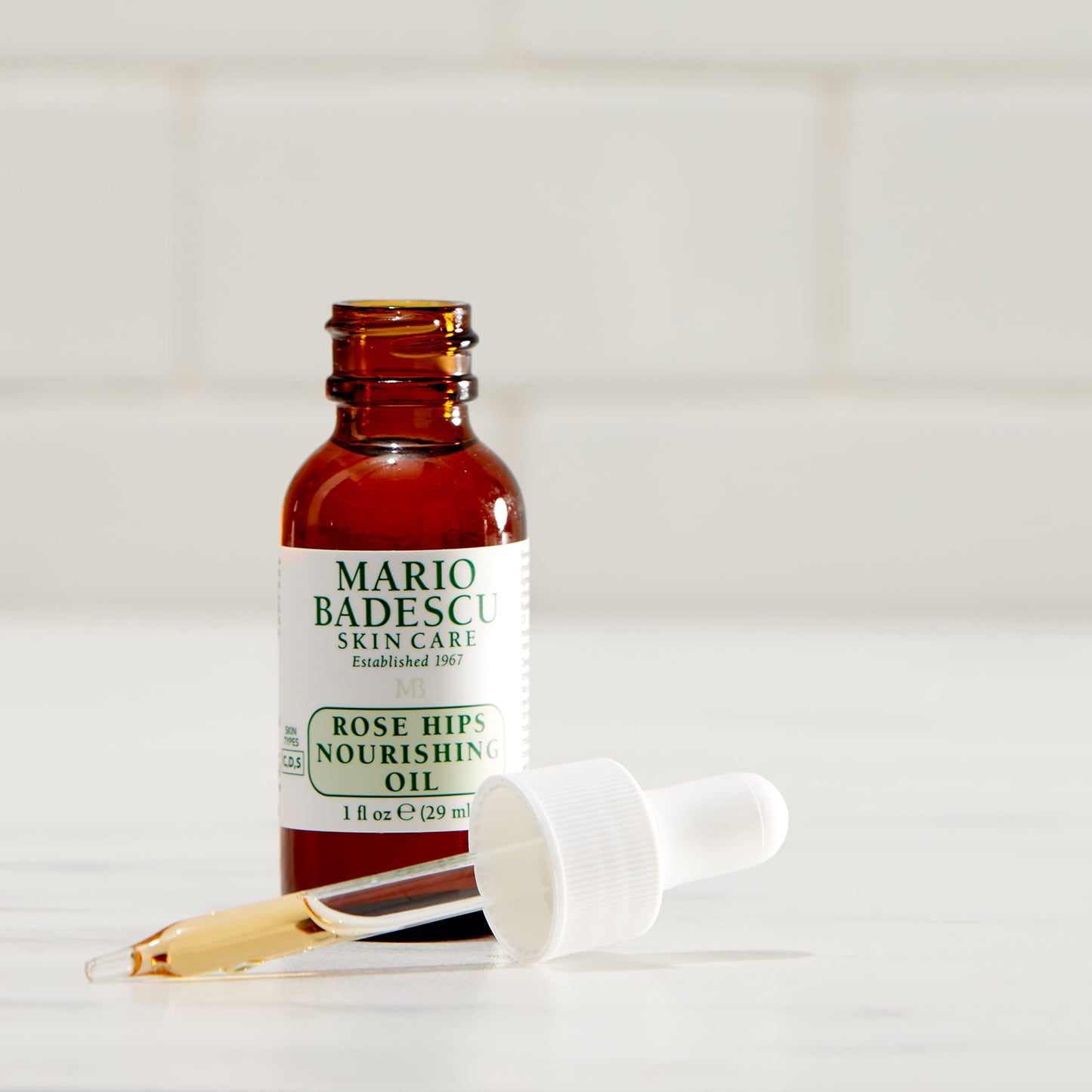 Mario Badescu Rose Hips Nourishing Oil for Combination, Dry and Sensitive Skin Facial Oil that Moisturizes & Smoothes Formulated with Rosehip Extract