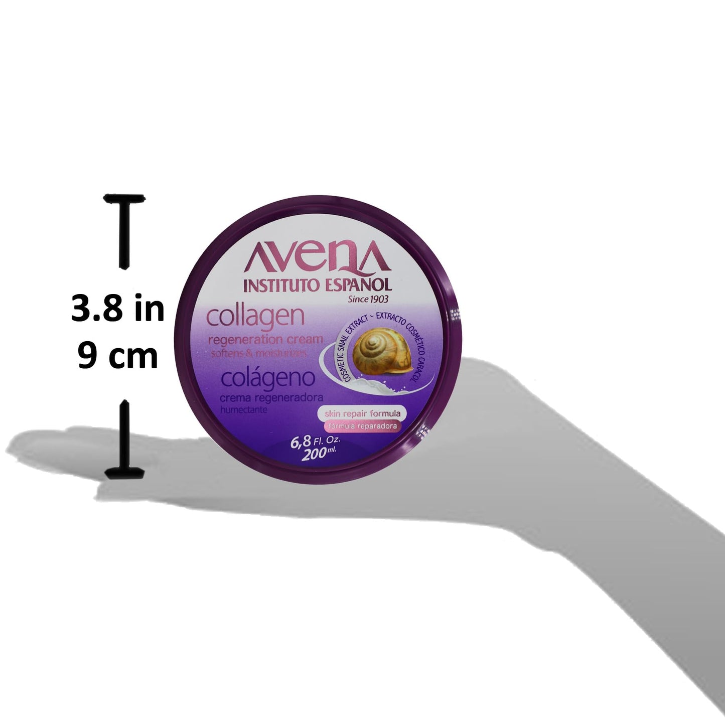 Avena Instituto Espanol Collagen Regeneration Cream, Softens & Moisturizes, Skin Repair Formula, 2-Pack, 6.8 Fl Oz each, 2 Jars.