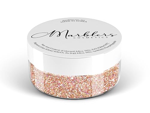 MARBLERS Holographic Face & Body Glitter [Holo French Pink] 0.18oz (5g) | Fine | Non-Toxic | Cruelty-Free | Festival, Rave & Party Makeup | Eye, Hair