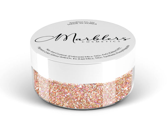 MARBLERS Holographic Face & Body Glitter [Holo French Pink] 0.18oz (5g) | Fine | Non-Toxic | Cruelty-Free | Festival, Rave & Party Makeup | Eye, Hair