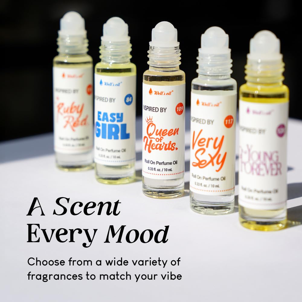 Well's Oil Roll-On Perfume Oil (Bacarat Queen) | Long-Lasting | Paraben-Free | 0.33 Fl Oz / 10 ml