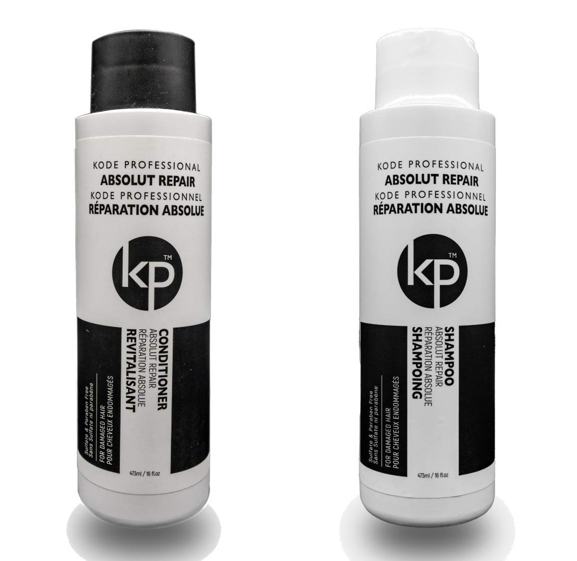 3PC Bundle: Kode Professional Absolut Repair Shampoo, Conditioner and 8oz Hair Rehab Kit (16oz Rehab Kit)