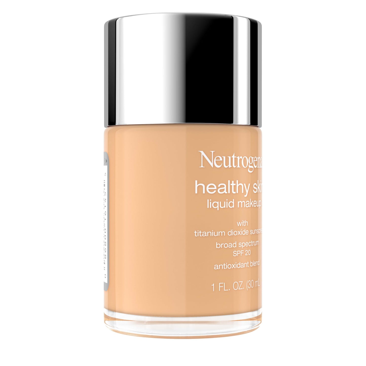 Neutrogena Healthy Skin Liquid Foundation Makeup Broad Spectrum SPF 20 Sunscreen, Medium Coverage, Vit B5, Antioxidants, All Day Wear, Sand 250N, 1