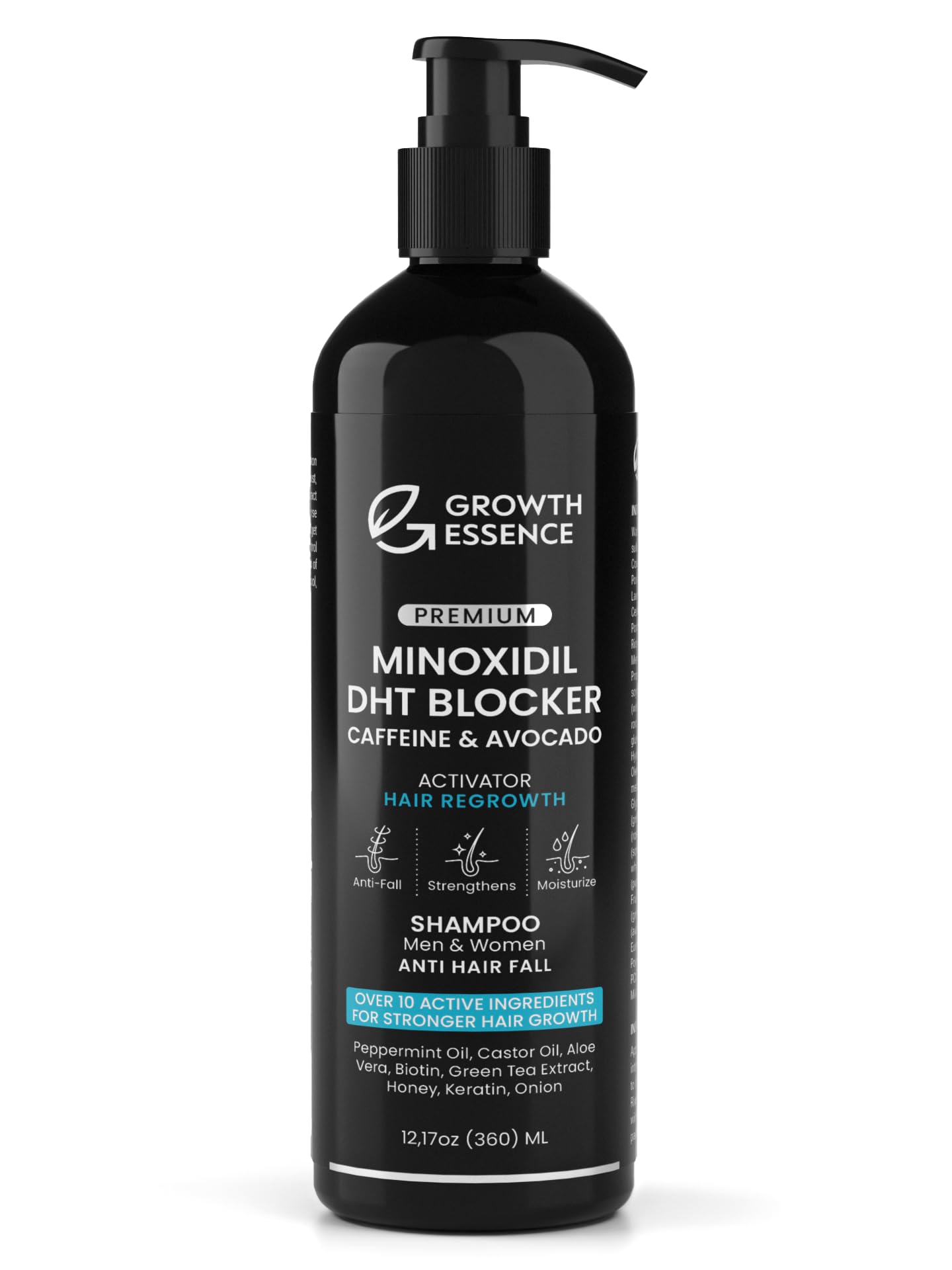 Minoxidil & Biotin Shampoo for Hair Growth - Enriched with Caffeine, Castor Oil & Onion - DHT Blocker for Thicker, Healthier Hair - Strengthening Beauty and Personal Care Growth Essence