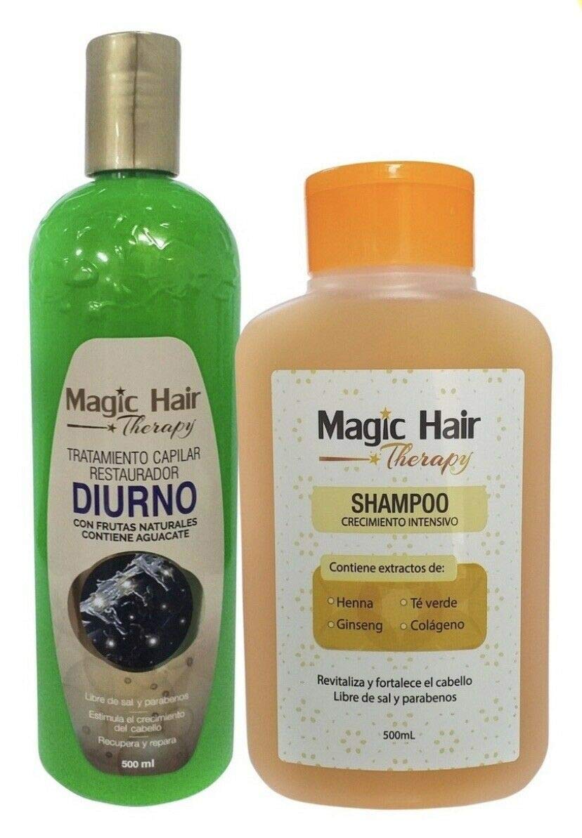 Magic Hair Therapy Shampoo, Acondicionador Crecimiento Intensivo y Tratamiento Capilar Restaurador Diurno